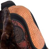 KOOS Couture Brown Fur Patchwork Fur Bomber Coat, detail