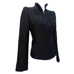 McQueen A/W 2000 "Eshu" Collection Black Zip Front Peplum Jacket, side