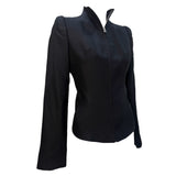 McQueen A/W 2000 "Eshu" Collection Black Zip Front Peplum Jacket, side