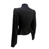 McQueen A/W 2000 "Eshu" Collection Black Zip Front Peplum Jacket, back side