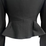 McQueen A/W 2000 "Eshu" Collection Black Zip Front Peplum Jacket, back detail