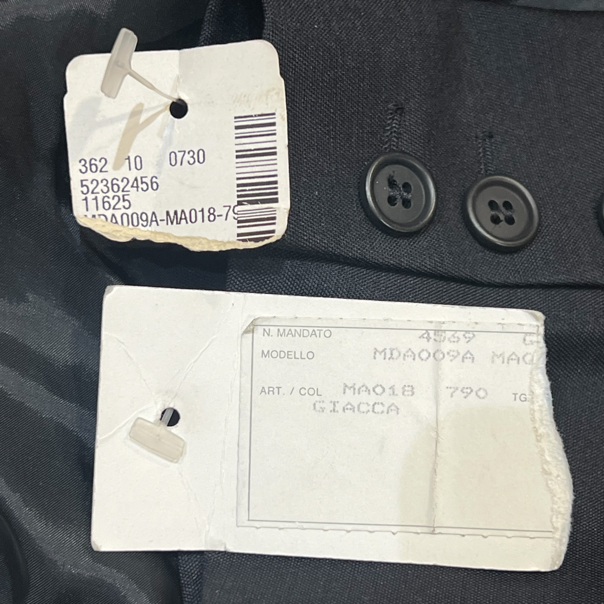 McQueen A/W 2000 "Eshu" Collection Black Zip Front Peplum Jacket, tags