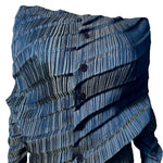 Issey Miyake Y2K Blue Pleated Top and Pant Set, top