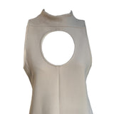 Courrèges F/W 2023 Oatmeal Cutout Mini Shift Dress, top