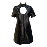 Courrèges F/W 2023 Black Vinyl Cut Out Mini Dress