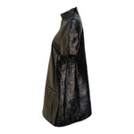 Courrèges F/W 2023 Black Vinyl Cut Out Mini Dress, full side view