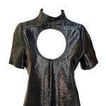 Courrèges F/W 2023 Black Vinyl Cut Out Mini Dress, top