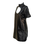 Courrèges F/W 2023 Black Vinyl Cut Out Mini Dress, side