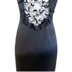 Alexander McQueen S/S 2012 Black Silk Ruffle and Lace Bodice Gown, middle back