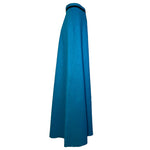 1970s Blue Felt Poodle Maxi Skirt, side