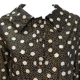 Saint Laurent 1990s Silk Dotted Print Dress, top