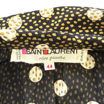 Saint Laurent 1990s Silk Dotted Print Dress, label