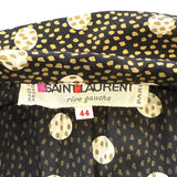Saint Laurent 1990s Silk Dotted Print Dress, label