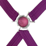 Versace 2010s Purple Matte Crepe Mermaid Gown with Train, buckle