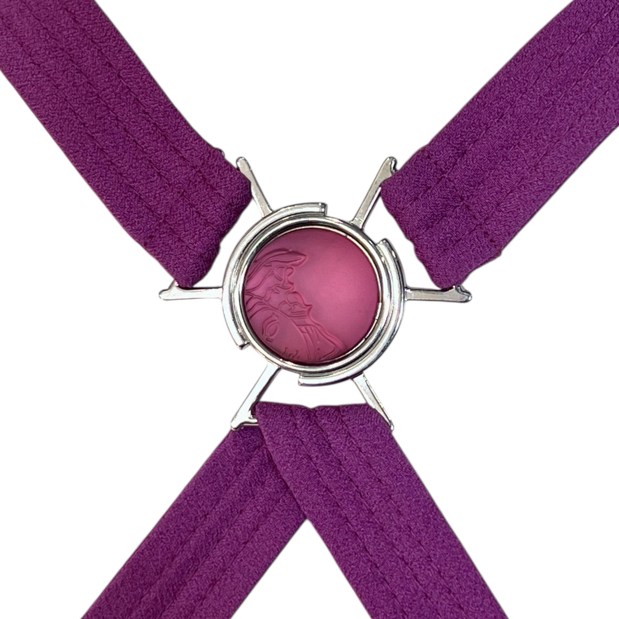 Versace 2010s Purple Matte Crepe Mermaid Gown with Train, buckle