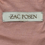 Zac Posen 2010s Peachy Pink Ruched Mock Neck Cocktail Dress, label