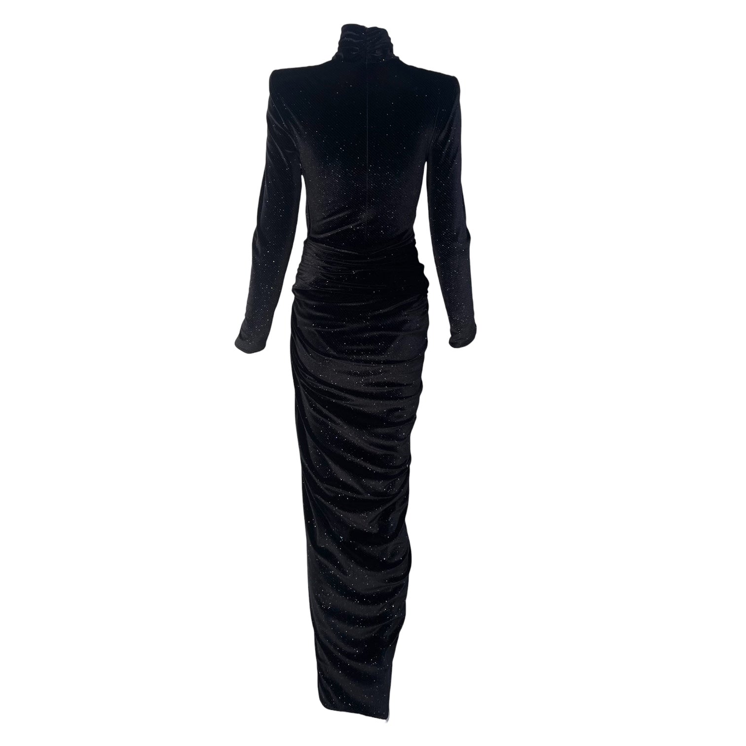 black velvet turtleneck dress Stretch Velvet Turtleneck Maxi Dress David's Road US