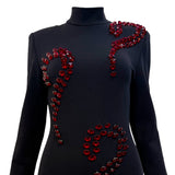 RARE Patrick Kelly 1980s Question Mark Dress, top