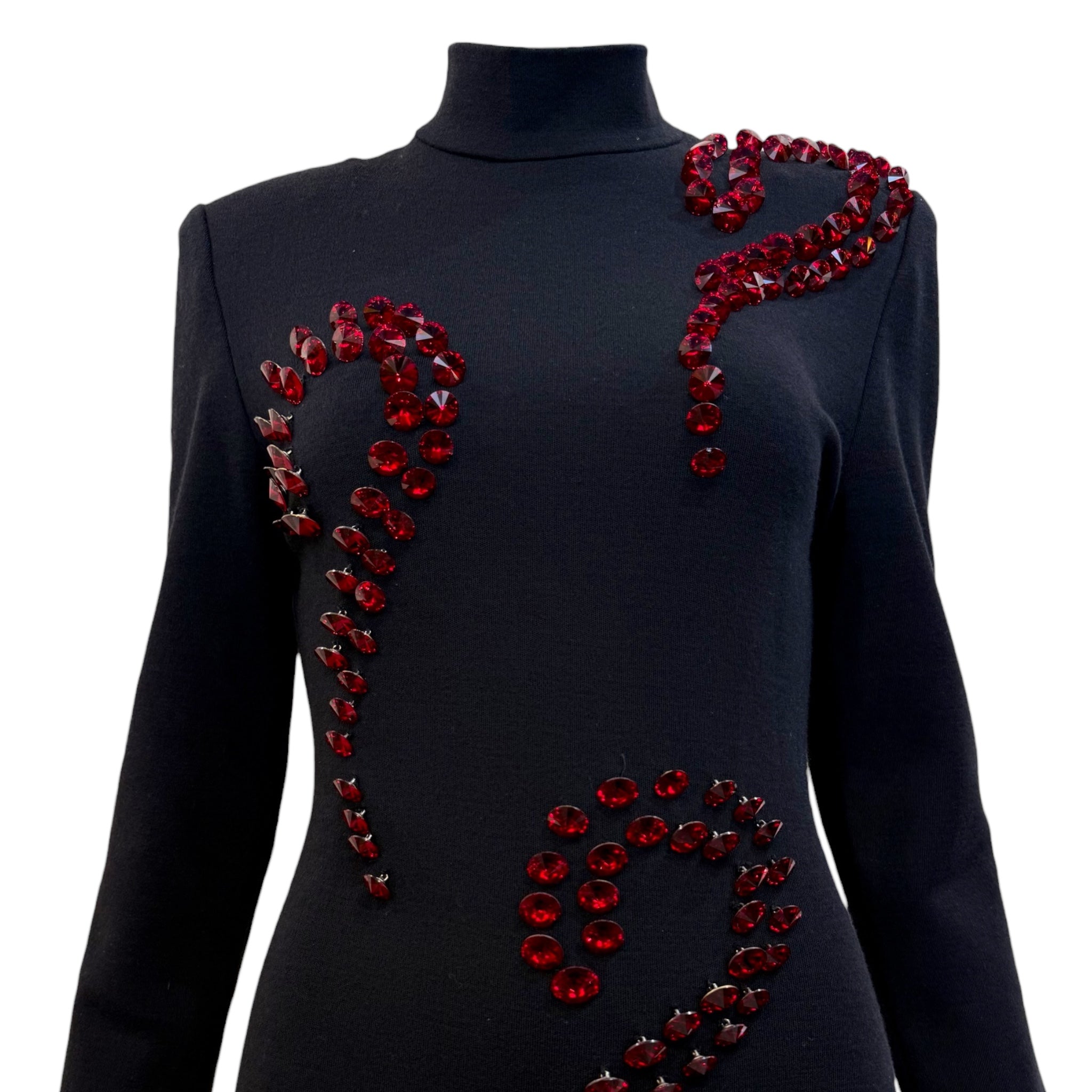 RARE Patrick Kelly 1980s Question Mark Dress, top