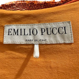 ++++ PRICE Emilio Pucci F/W 2017 Orange Sequin One Shoulder Cut-Out Blouse