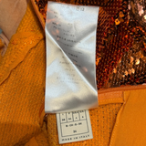 ++++ PRICE Emilio Pucci F/W 2017 Orange Sequin One Shoulder Cut-Out Blouse