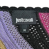 Cavalli Striped and Animal Knit Lurex Maxi Dress, label