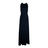 Geoffrey Beene Late 1970's Black Jersey Halter Neck Evening Gown