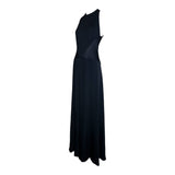 Geoffrey Beene Late 1970's Black Jersey Halter Neck Evening Gown, side