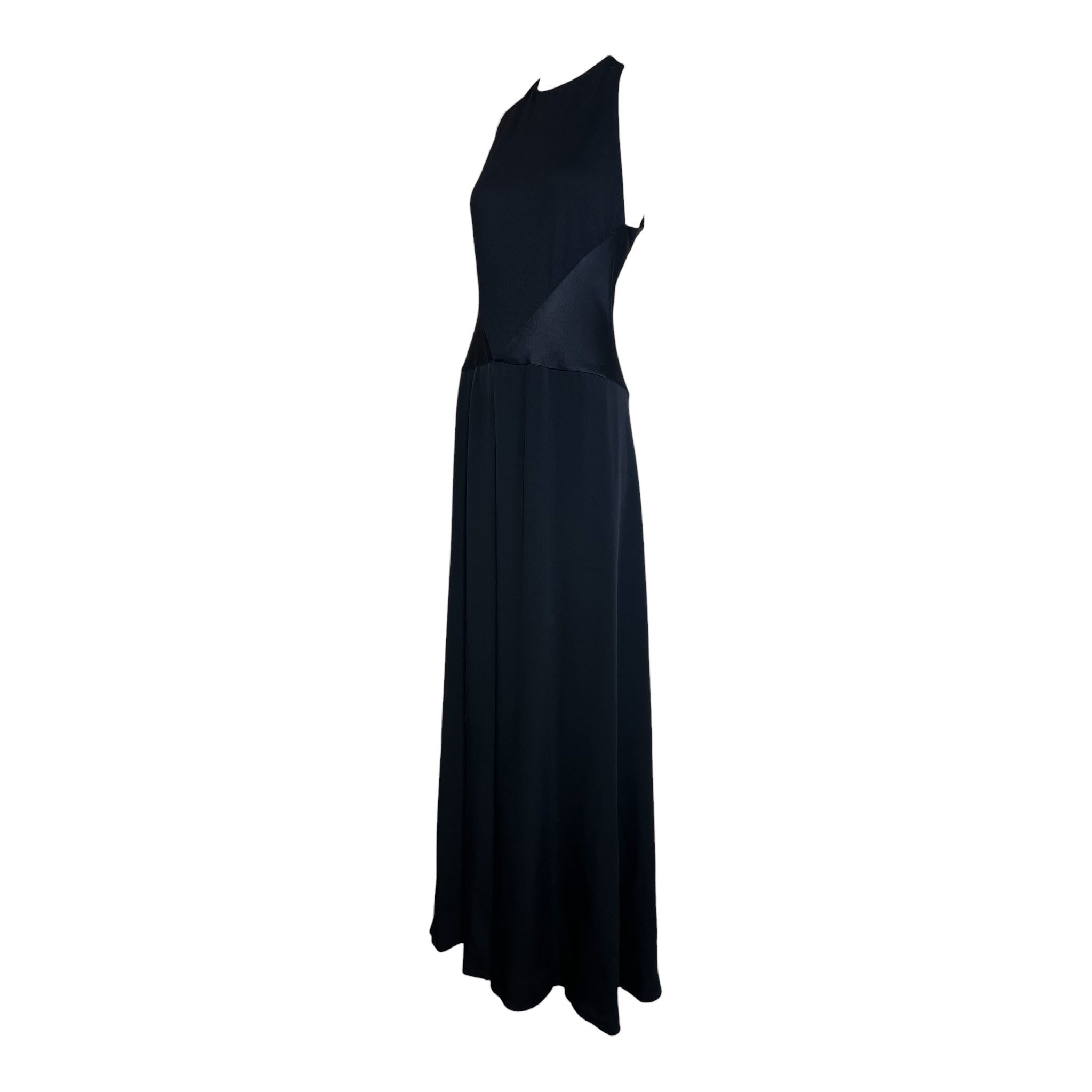 Geoffrey Beene Late 1970's Black Jersey Halter Neck Evening Gown, side