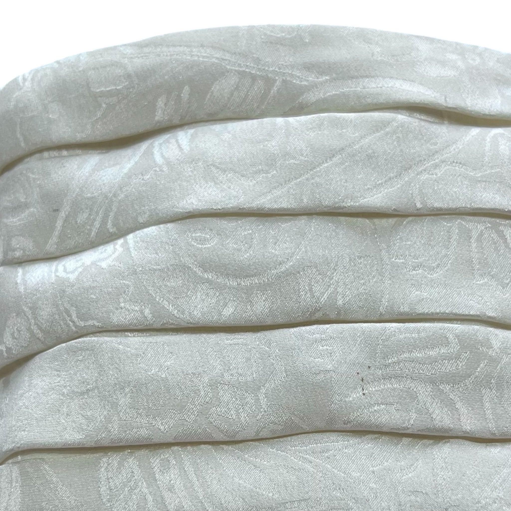 Lanvin 1980's Ivory Pleated Silk Jacquard Strapless Mini Dress, teeny dots