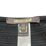 Roberto Cavalli F/W 2015 Black Fringe Cut-Out Dress, label