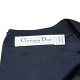 Christian Dior 2000's Black Silk Plunging Neck Evening Gown, label
