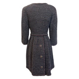 Chanel F/W 2011 Metallic Grey, Violet, Burgundy Wool Boucle Knit Coat