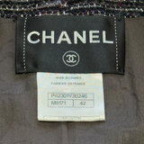 Chanel F/W 2011 Metallic Grey, Violet, Burgundy Wool Boucle Knit Coat
