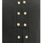 Chanel S/S 2007 Black Wool Double-Breasted Military Style Jacket, buttons