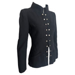 Chanel S/S 2007 Black Wool Double-Breasted Military Style Jacket, side