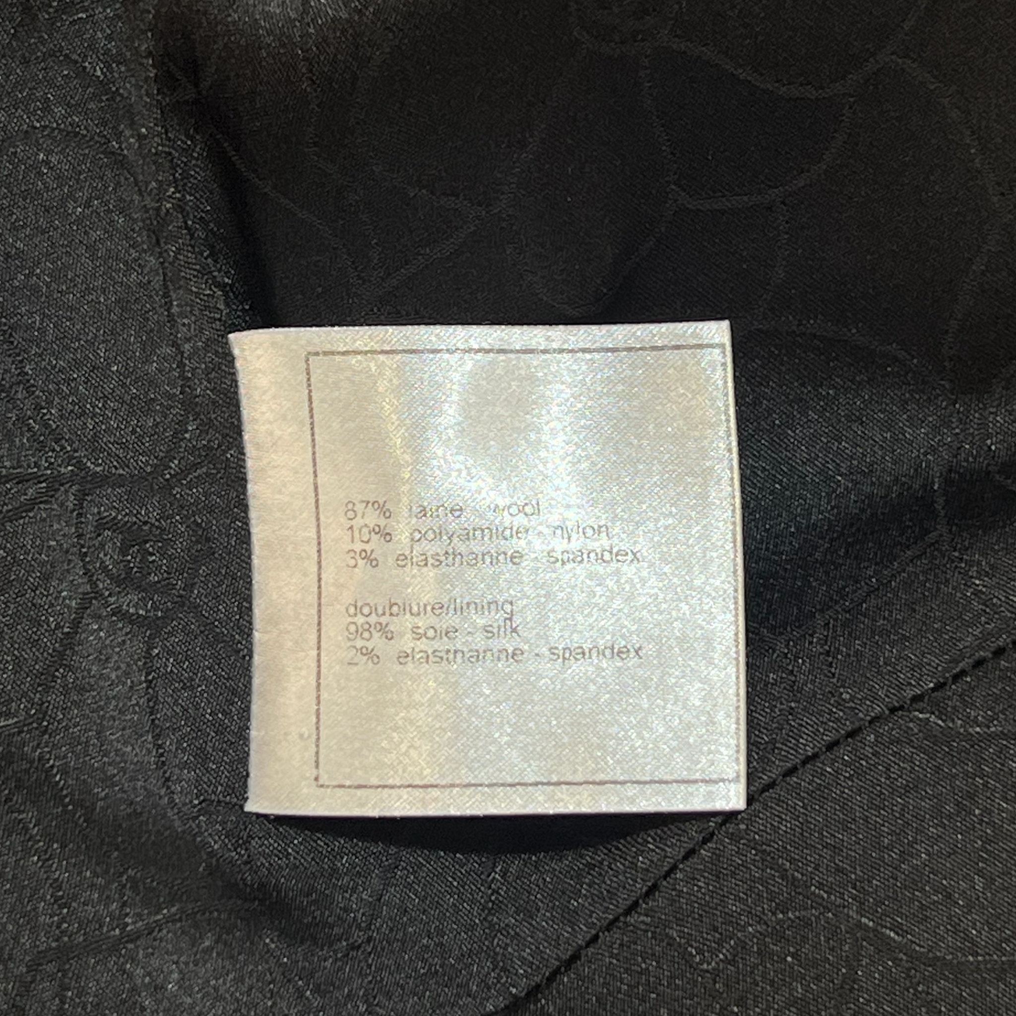 Chanel S/S 2007 Black Wool Double-Breasted Military Style Jacket, tag