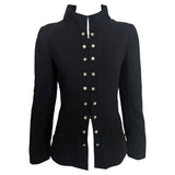 Chanel S/S 2007 Black Wool Double-Breasted Military Style Jacket