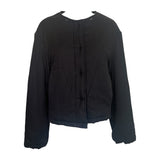Margiela MM6 Black Quilted Cotton Jacket, no collar