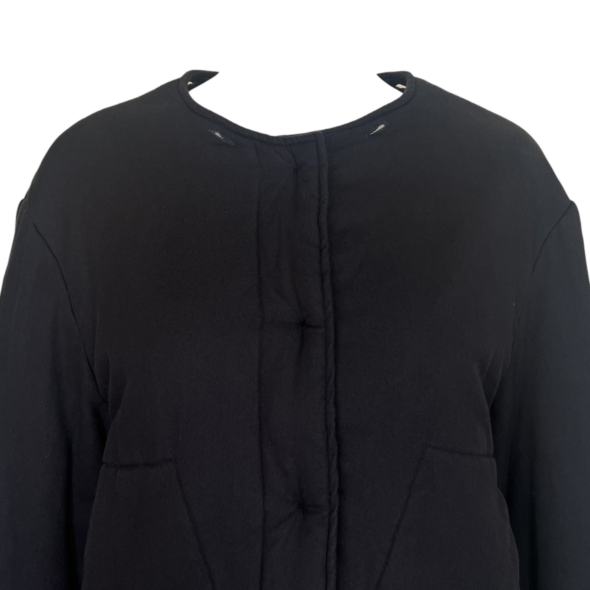 Margiela MM6 Black Quilted Cotton Jacket, no collar top