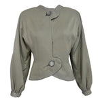 Lilli Ann Late 1940's Slate Grey Wool Skirt Suit, jacket