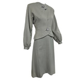 Lilli Ann Late 1940's Slate Grey Wool Skirt Suit, side