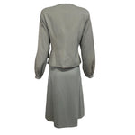Lilli Ann Late 1940's Slate Grey Wool Skirt Suit, back 2