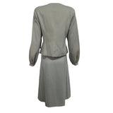 Lilli Ann Late 1940's Slate Grey Wool Skirt Suit, back 2