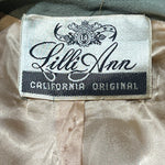 Lilli Ann Late 1940's Slate Grey Wool Skirt Suit, label