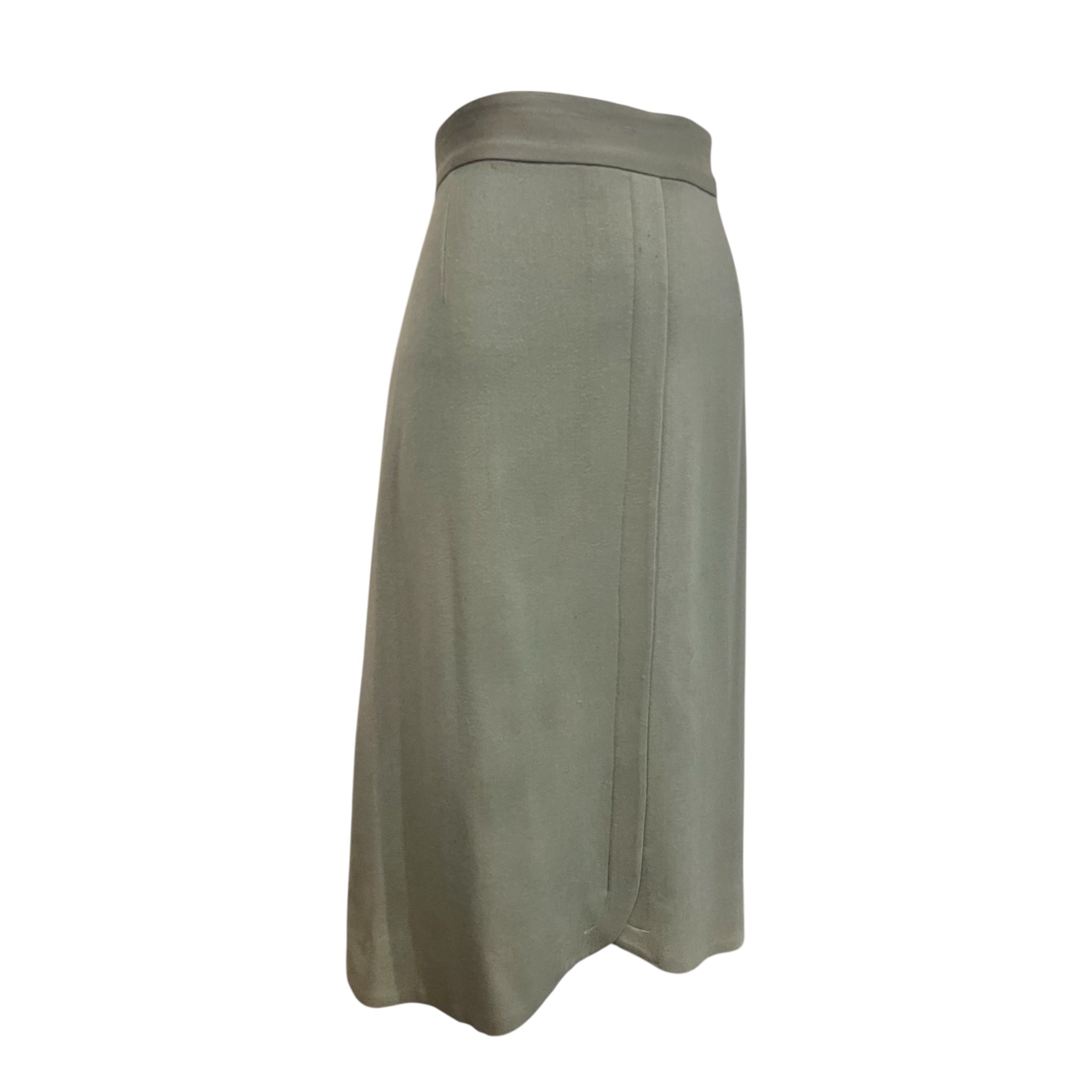 Lilli Ann Late 1940's Slate Grey Wool Skirt Suit, skirt side