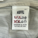 Jean Paul Gaultier Femme 2000's Cream Pin Striped Ruched Blouse, care instructions