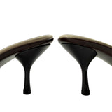 Gucci by Tom Ford S/S 1999 Ecru Leather O-Ring Strappy Sandals, 7B, heels