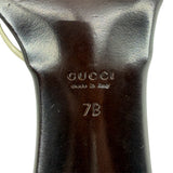 Gucci by Tom Ford S/S 1999 Ecru Leather O-Ring Strappy Sandals, 7B, sole stamp