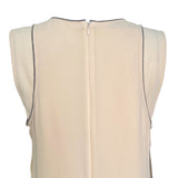 Brunello Cucinelli Pale Pink Dress Tiered Silk Crepe Dress, top back